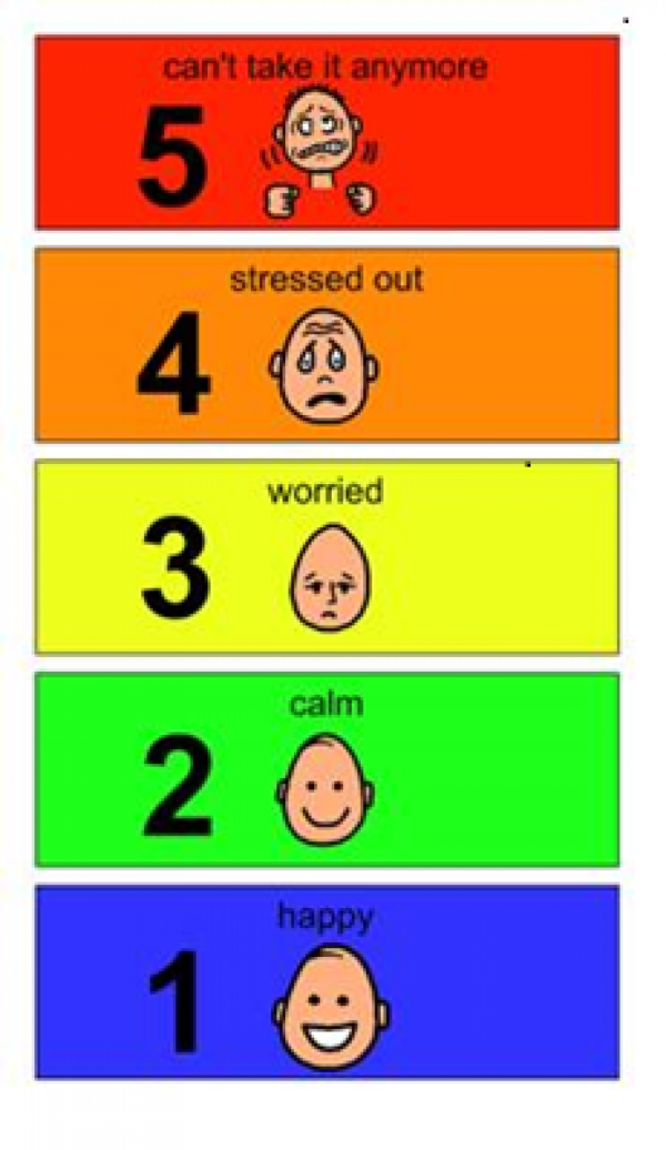 Childrens Emotions Scale Feelings Chart for Kids 5 Point Scale